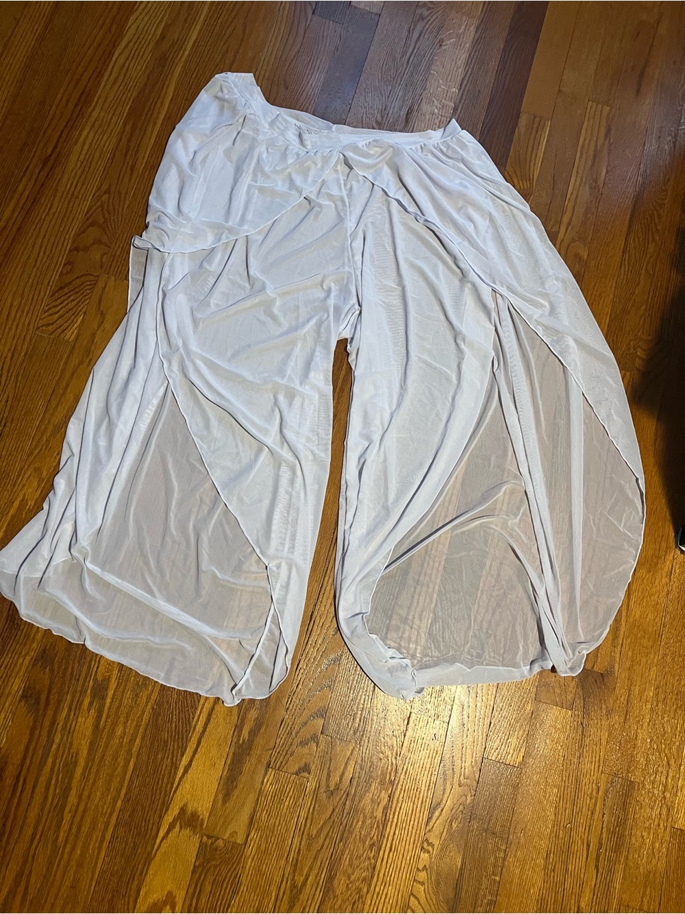 SHEIN White Sheer Swim Coverup Pants